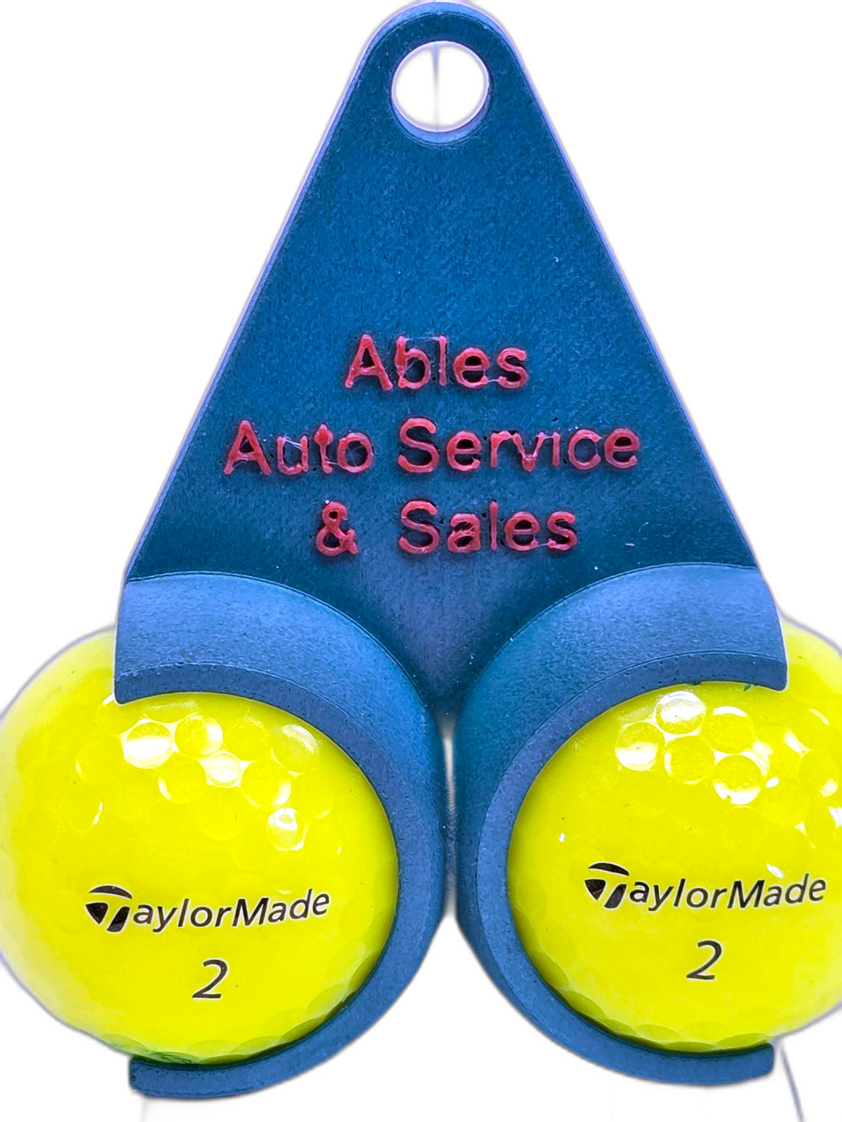 Custom business promo keychain, golf ball holder