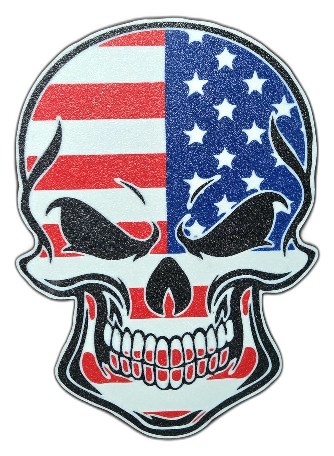 American flag skull wall sign