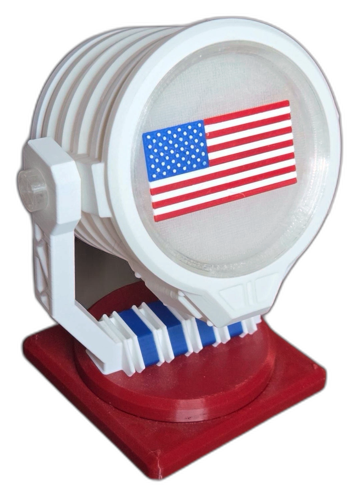 American flag spotlight lamp, white colorway