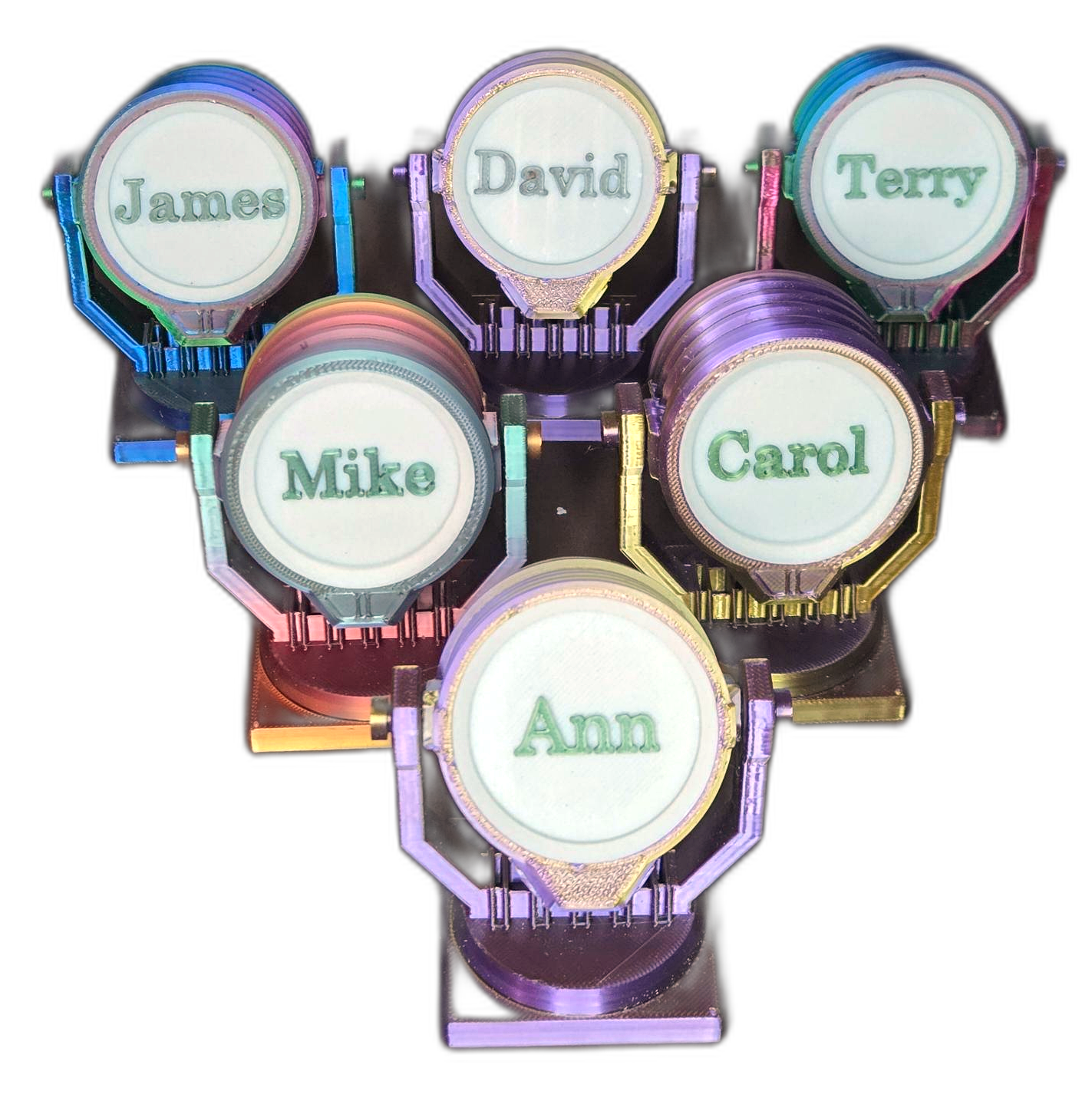 Custom name placard set