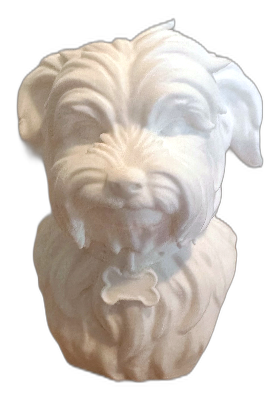 Pet portrait bust, dog
