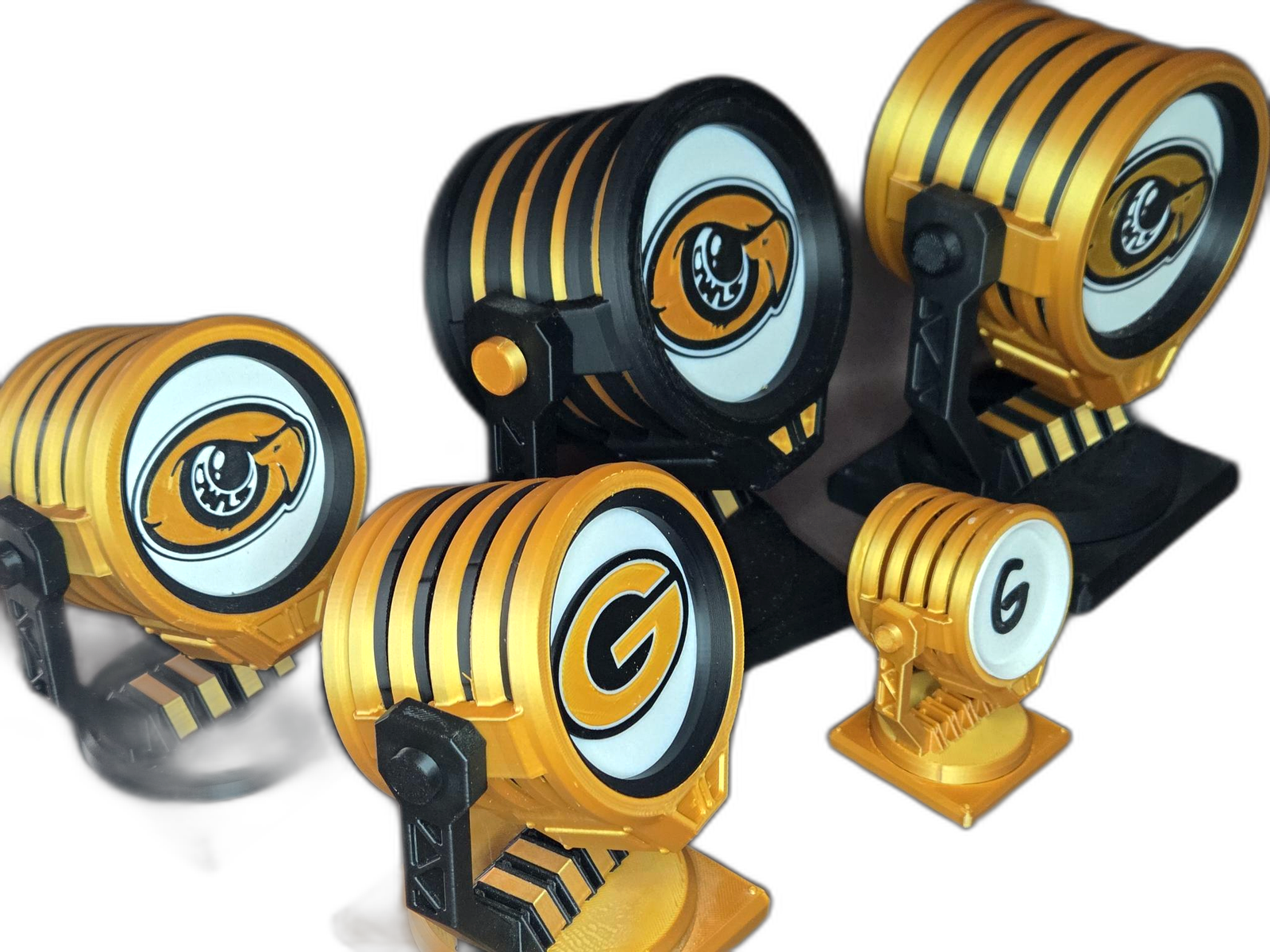 Spotlight lamps, owl and letter design