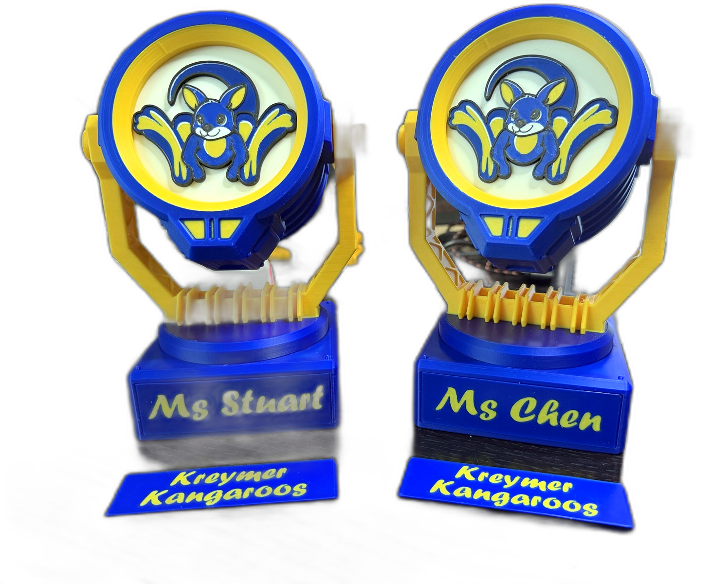 Kangaroo teacher trophy set