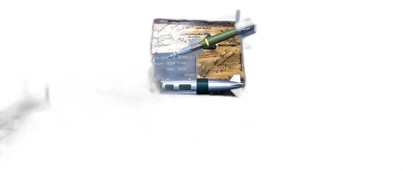 Military retirement gift display