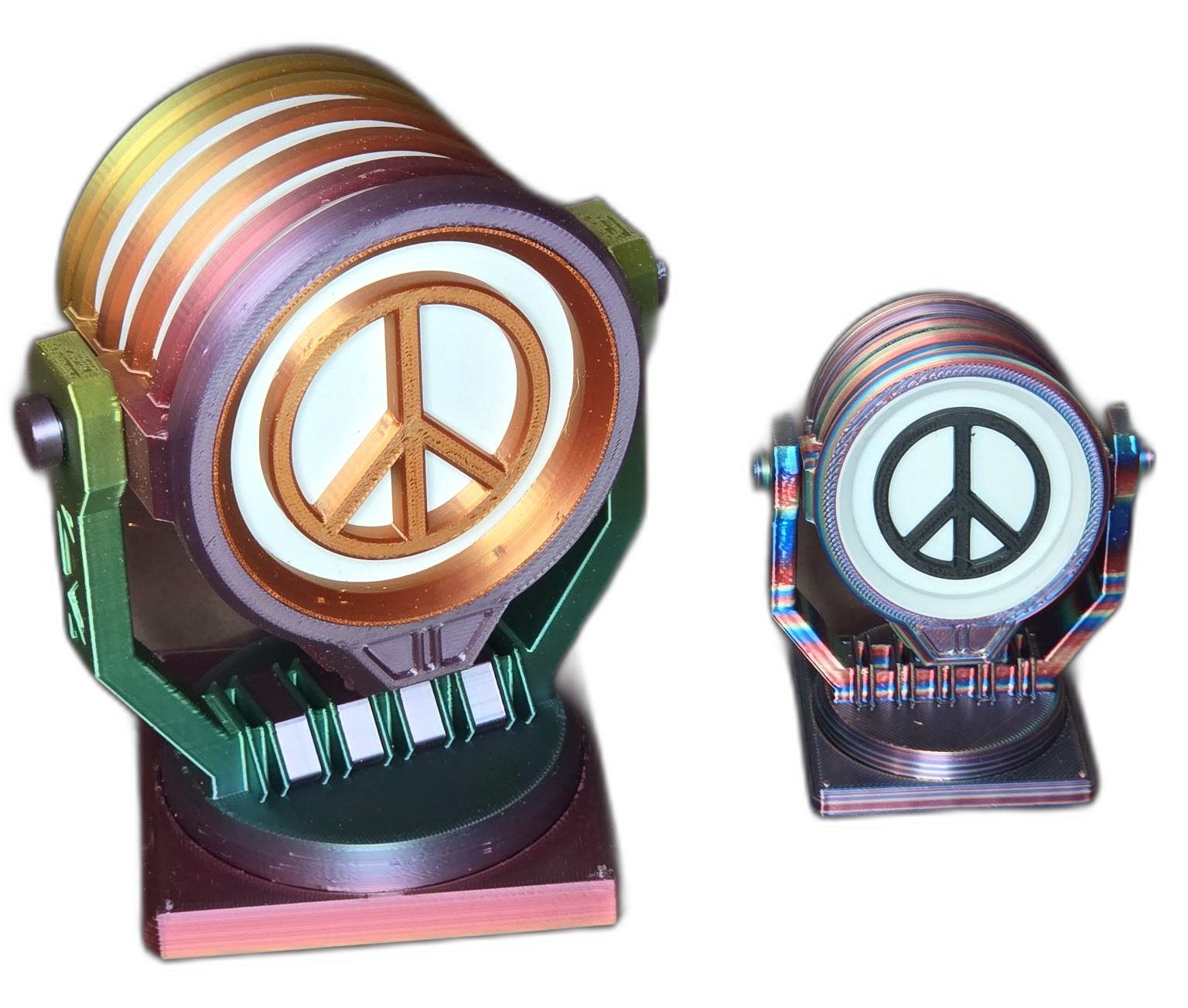 Spotlight lamps, peace sign design