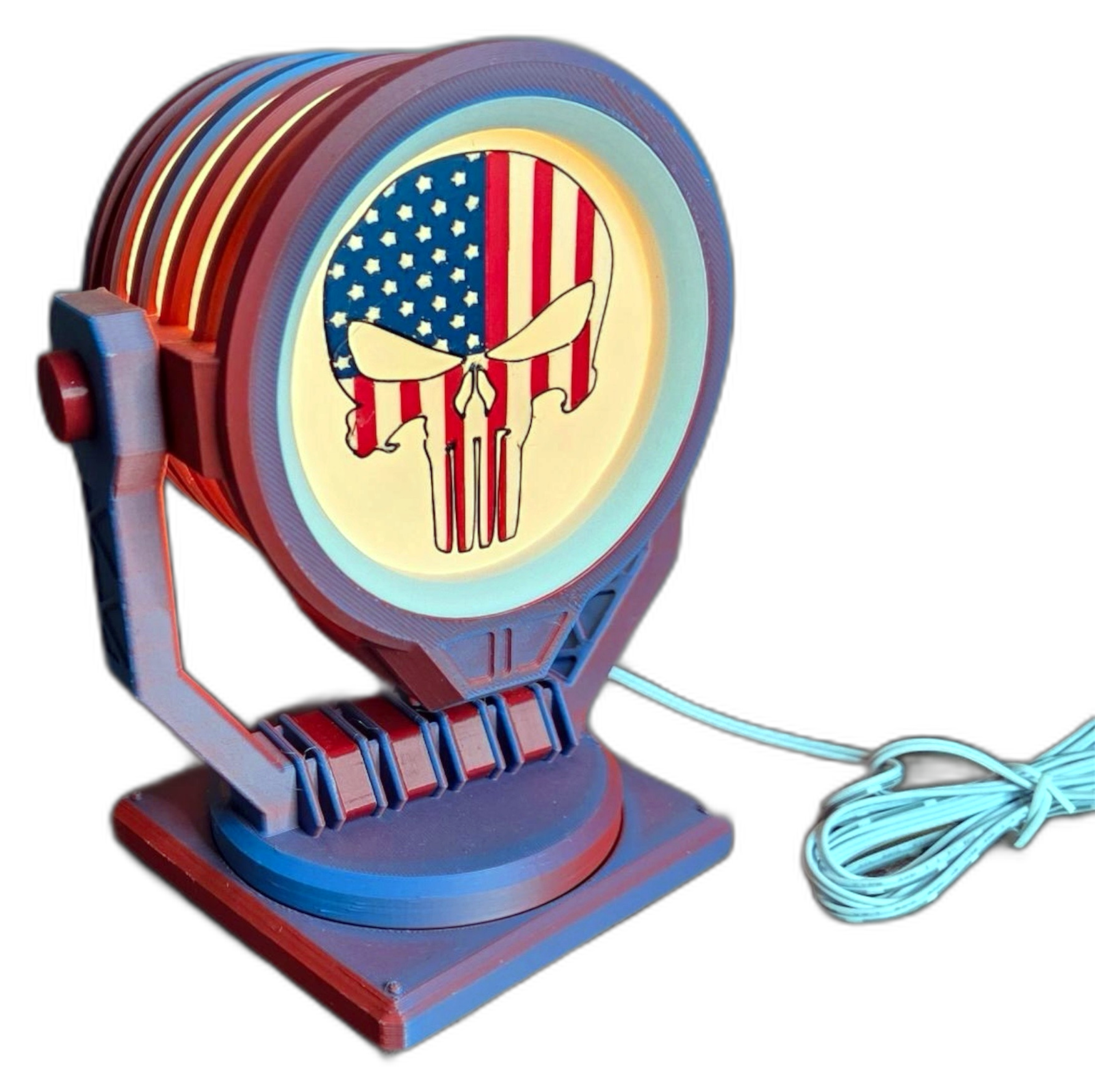 Punisher flag spotlight lamp