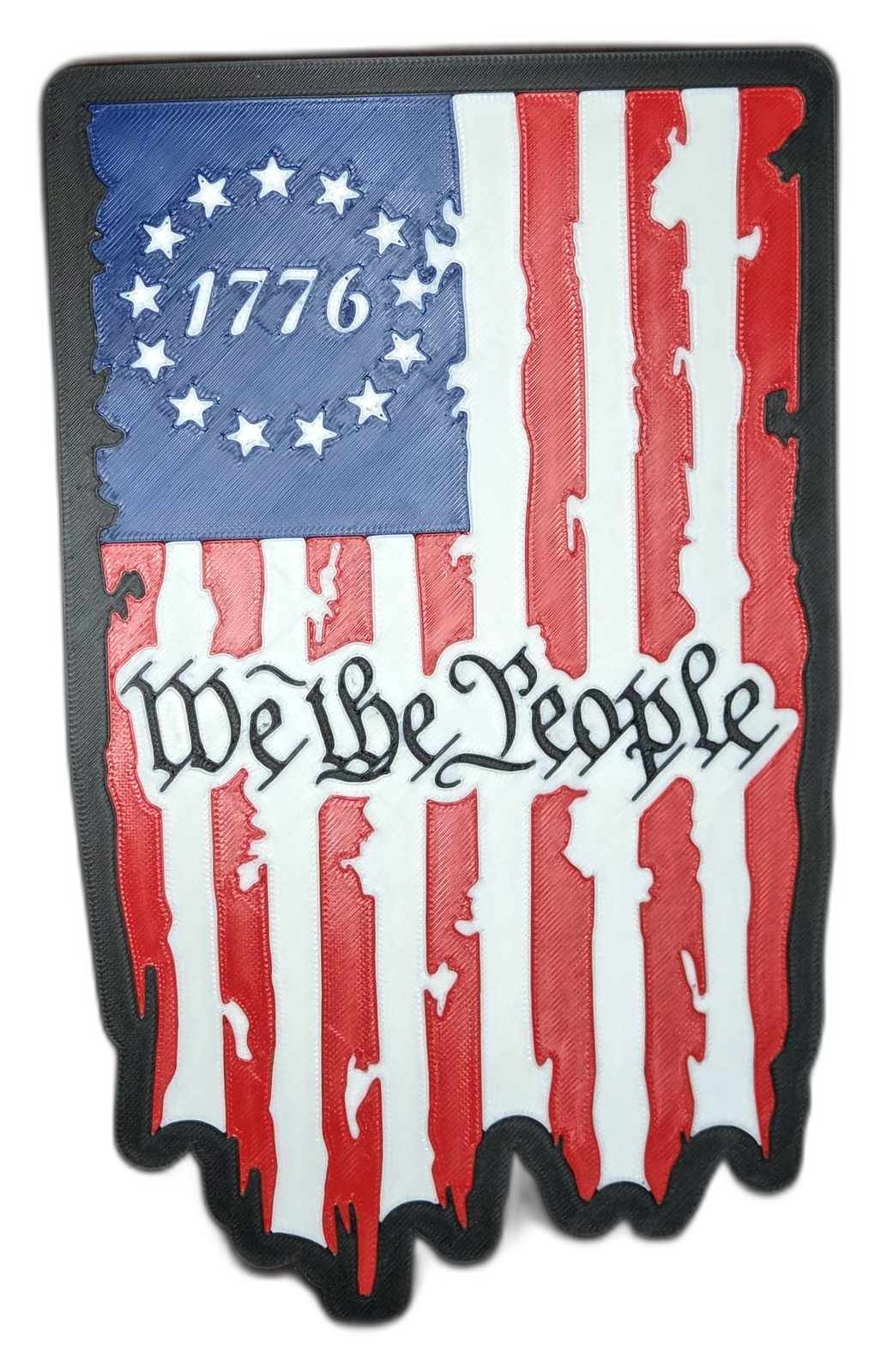 We the People 1776 flag wall sign
